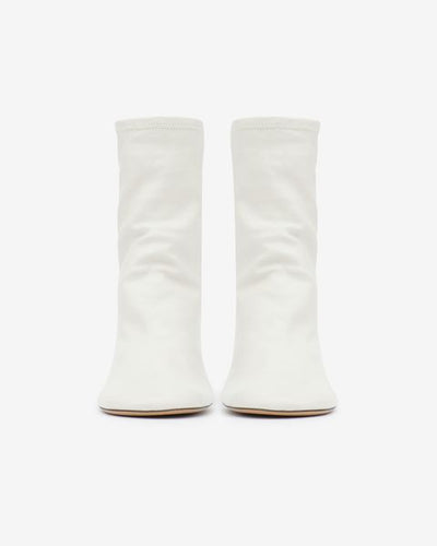 Bottines en cuir souple à talons hauts labee - Blanc - Woman - 6