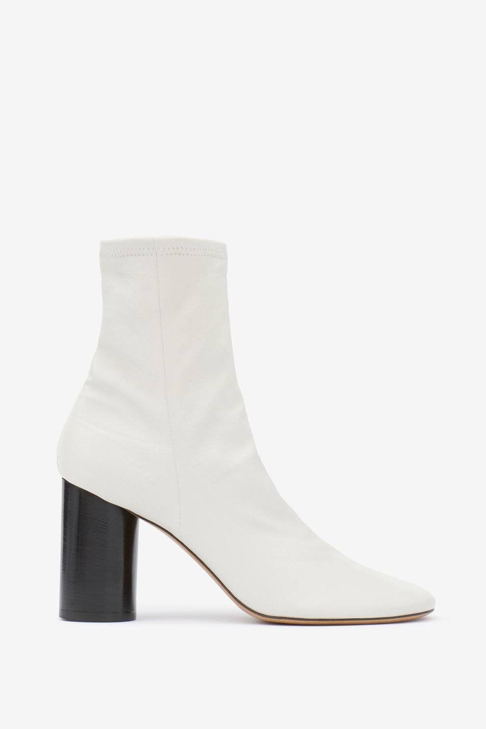 Bottines en cuir souple à talons hauts labee - Blanc - Woman - 1