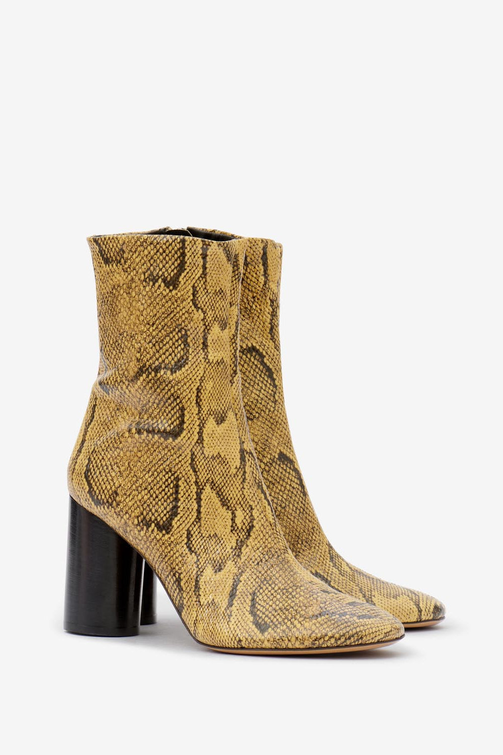 Bottines en cuir souple à talons hauts labee - Naturel - Woman - 4