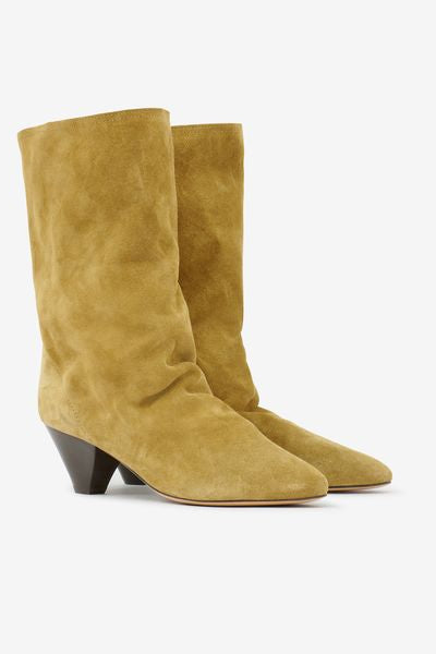 Reachi suede calfskin ankle boots - Taupe - Woman - 5