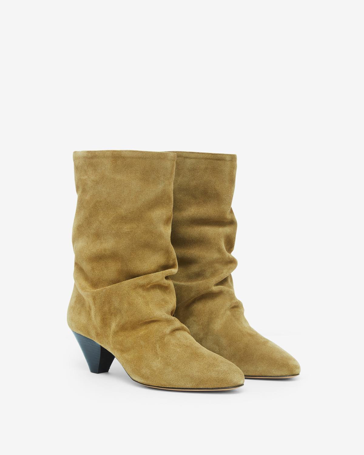 Reachi suede calfskin ankle boots - Taupe - Woman - 3