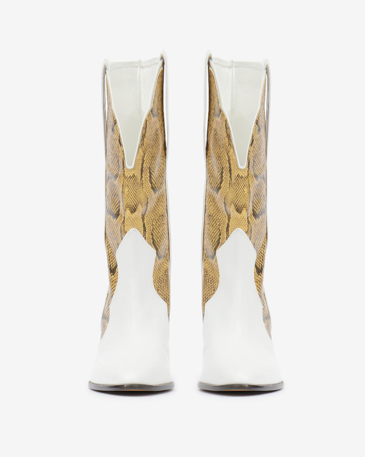 Bottines en cuir imprimé witney - Naturel-blanc - Woman - 3