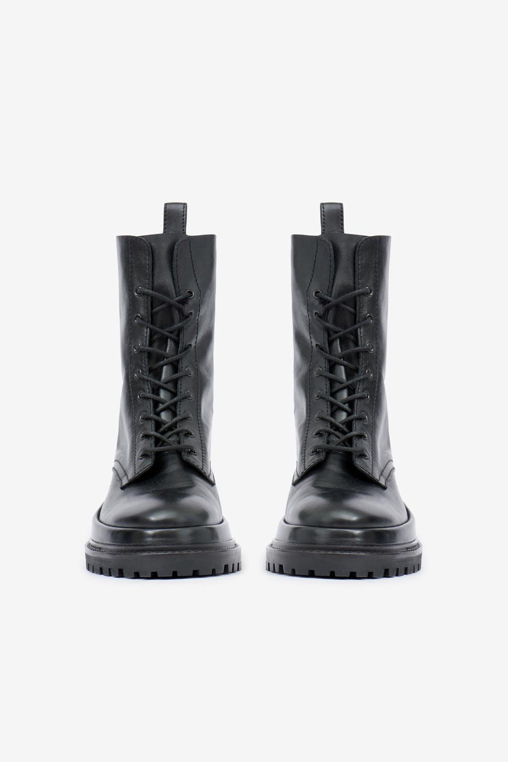 Ghiso smooth leather low boots - 검은색 - Woman - 3