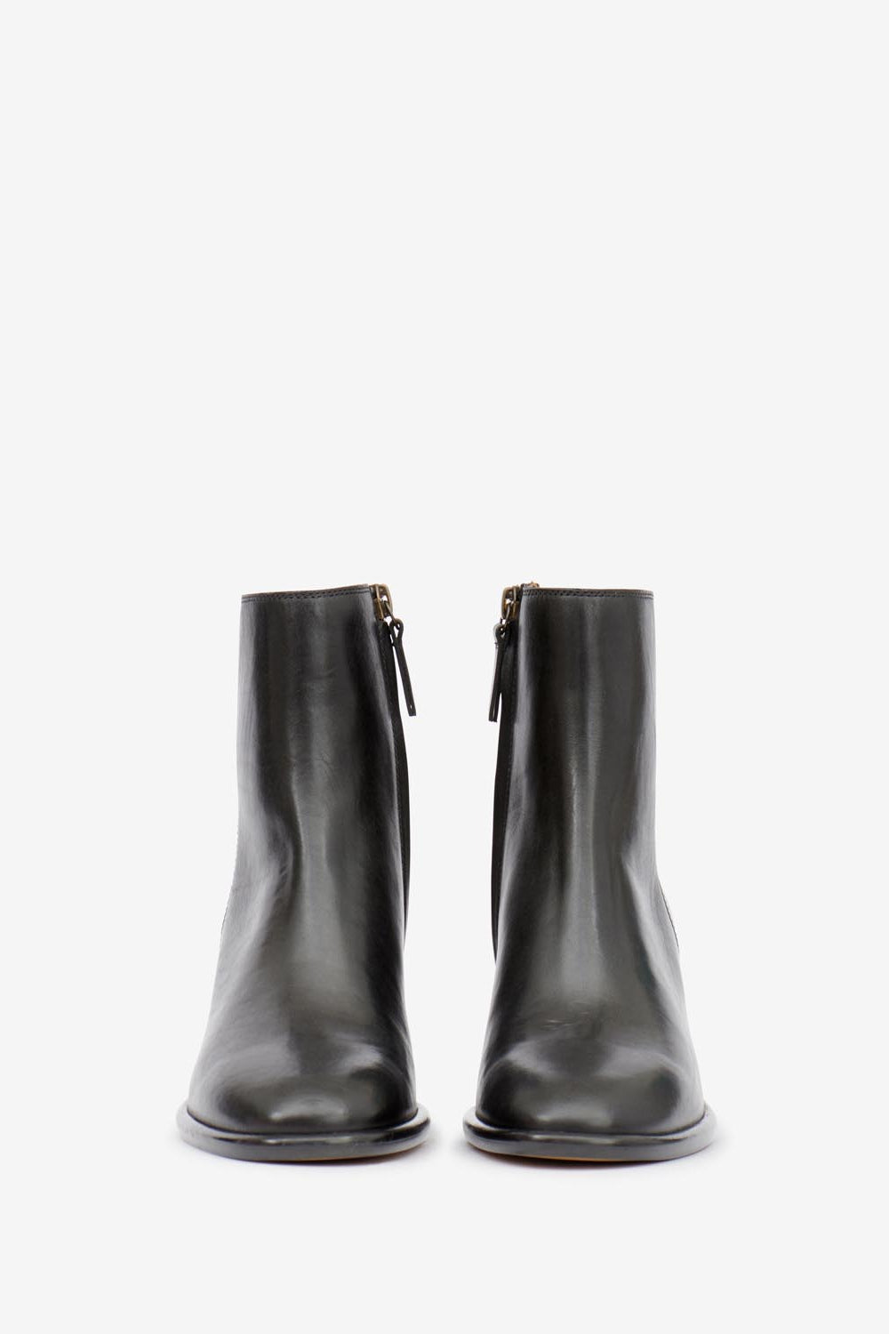 Julda low boots in smooth leather - Black - Woman - 3