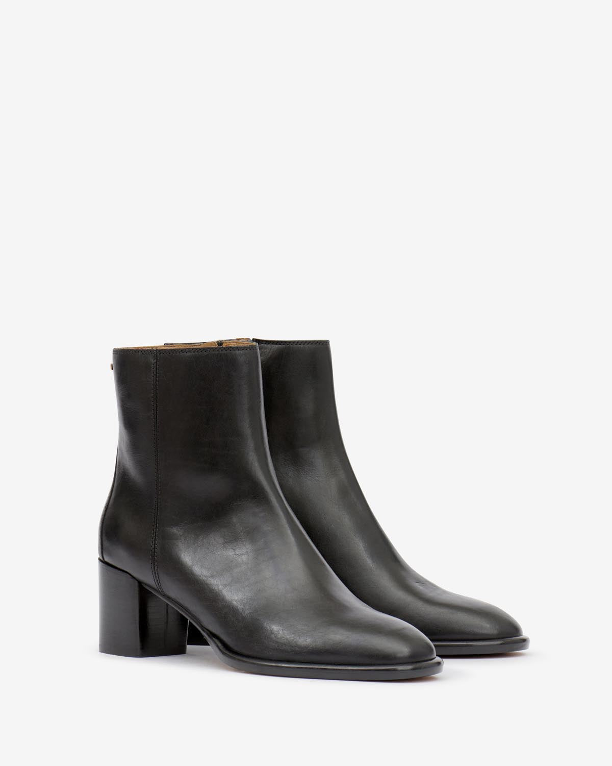 Botines de piel lisa julda - Negro - Woman - 4