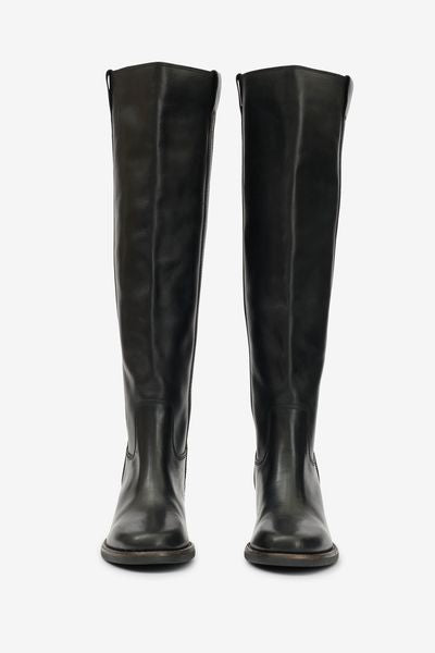 Seenia suede leather boots - Black - Woman - 7