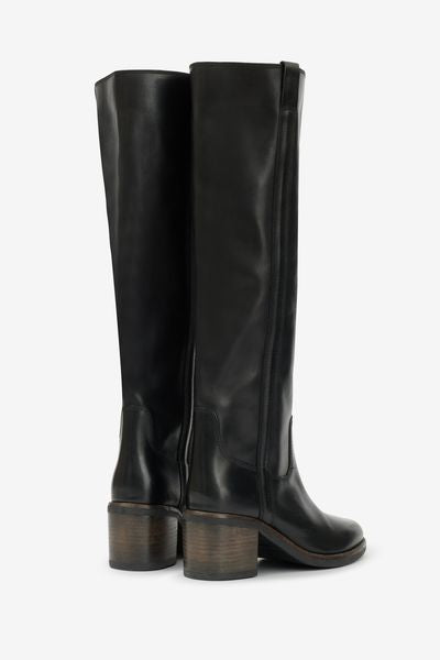 Seenia suede leather boots - Black - Woman - 4
