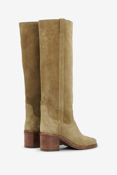 Seenia suede leather boots - Taupe - Woman - 3