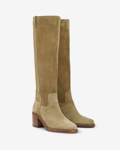 Seenia suede leather boots - Taupe - Woman - 7