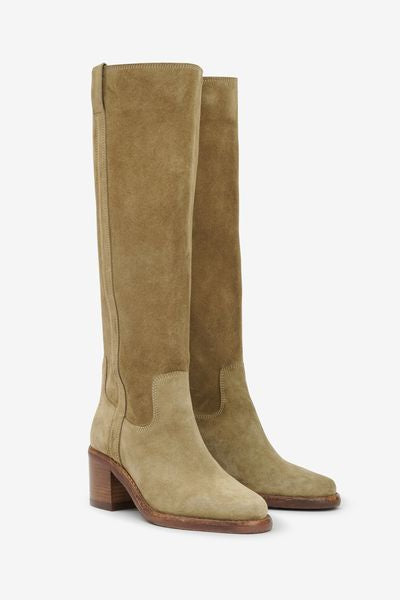 Seenia suede leather boots - Taupe - Woman - 7