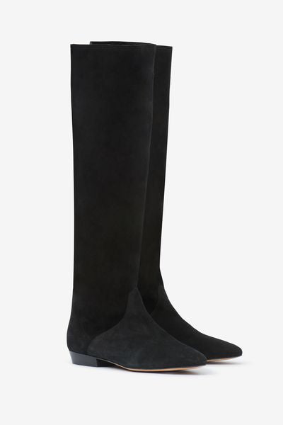 Sayla スエードレザー製 フラットブーツ - 黒 - Woman - 3