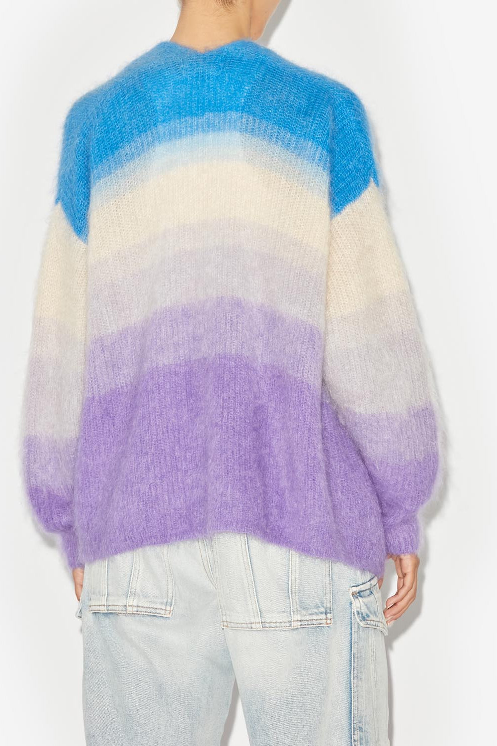 Dana long mohair cardigan - Blue and purple - Woman - 5