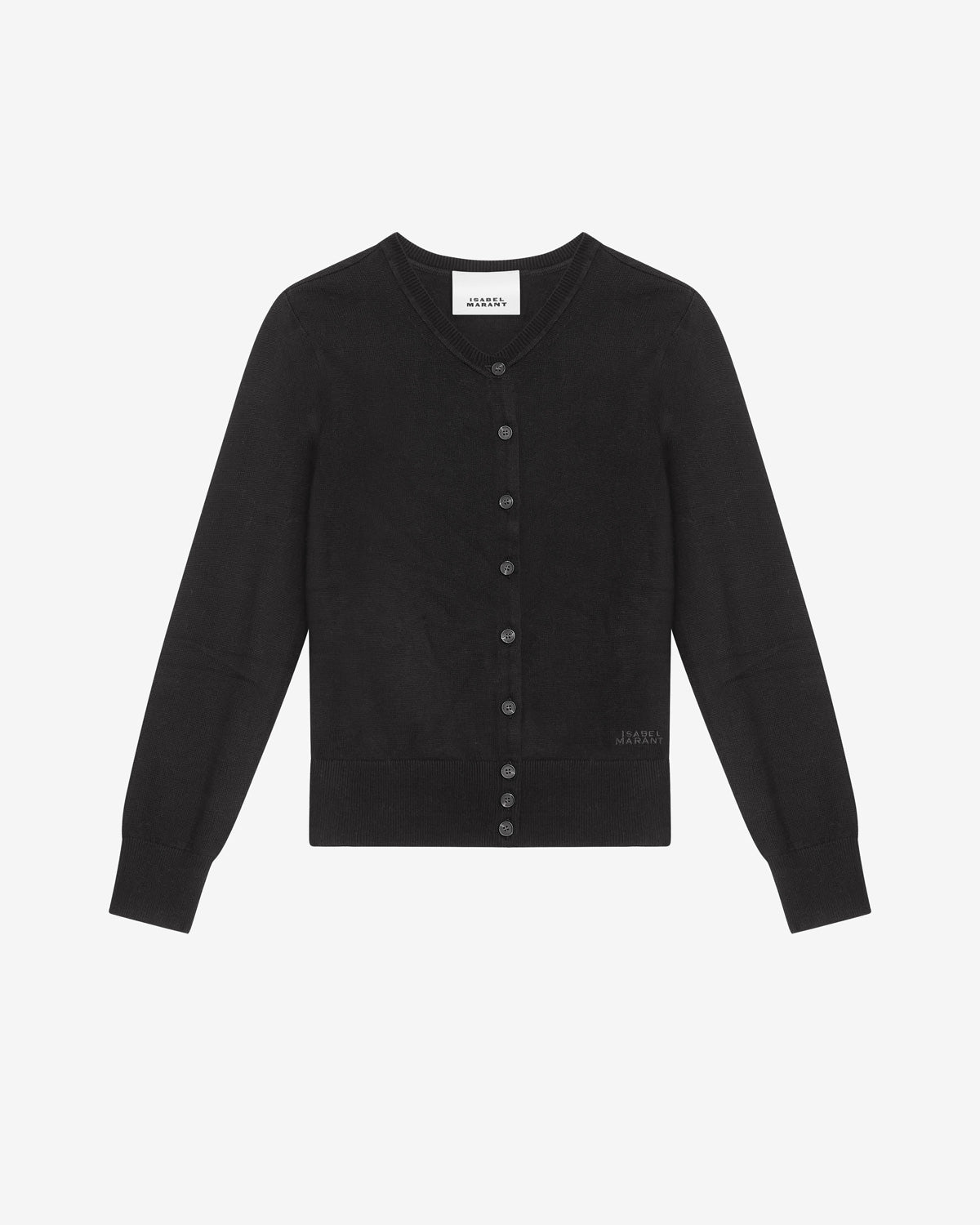 클레오(kleo) 파인 플레인 니트 소재 가디건 - 검은색 - Woman - 5