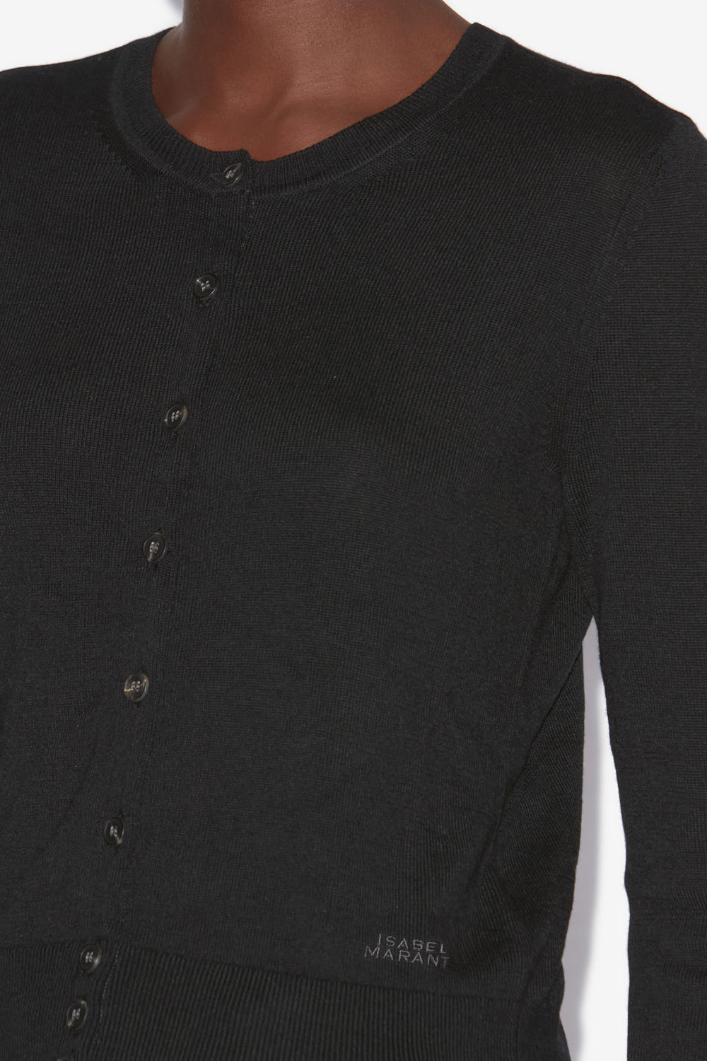 Cardigan in maglia sottile tinta unita kleo - Nero - Woman - 3