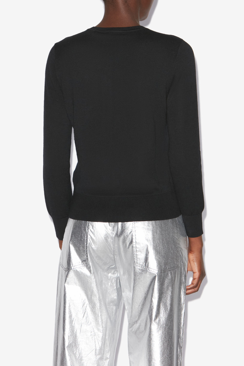 Cardigan in maglia sottile tinta unita kleo - Nero - Woman - 5