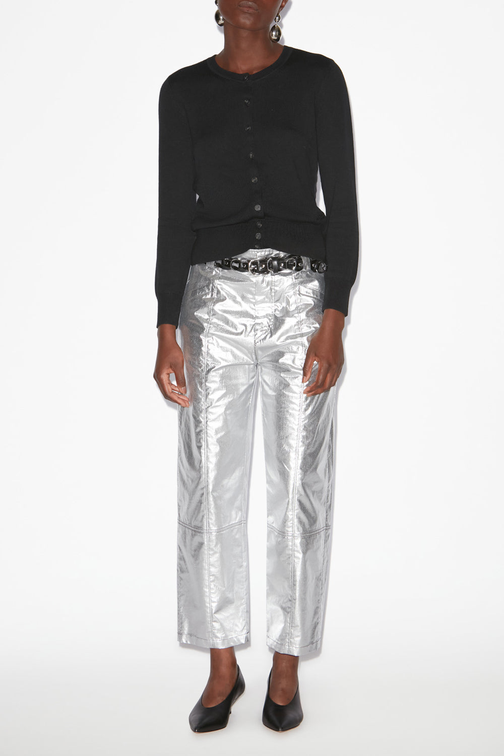 Cardigan in maglia sottile tinta unita kleo - Nero - Woman - 2