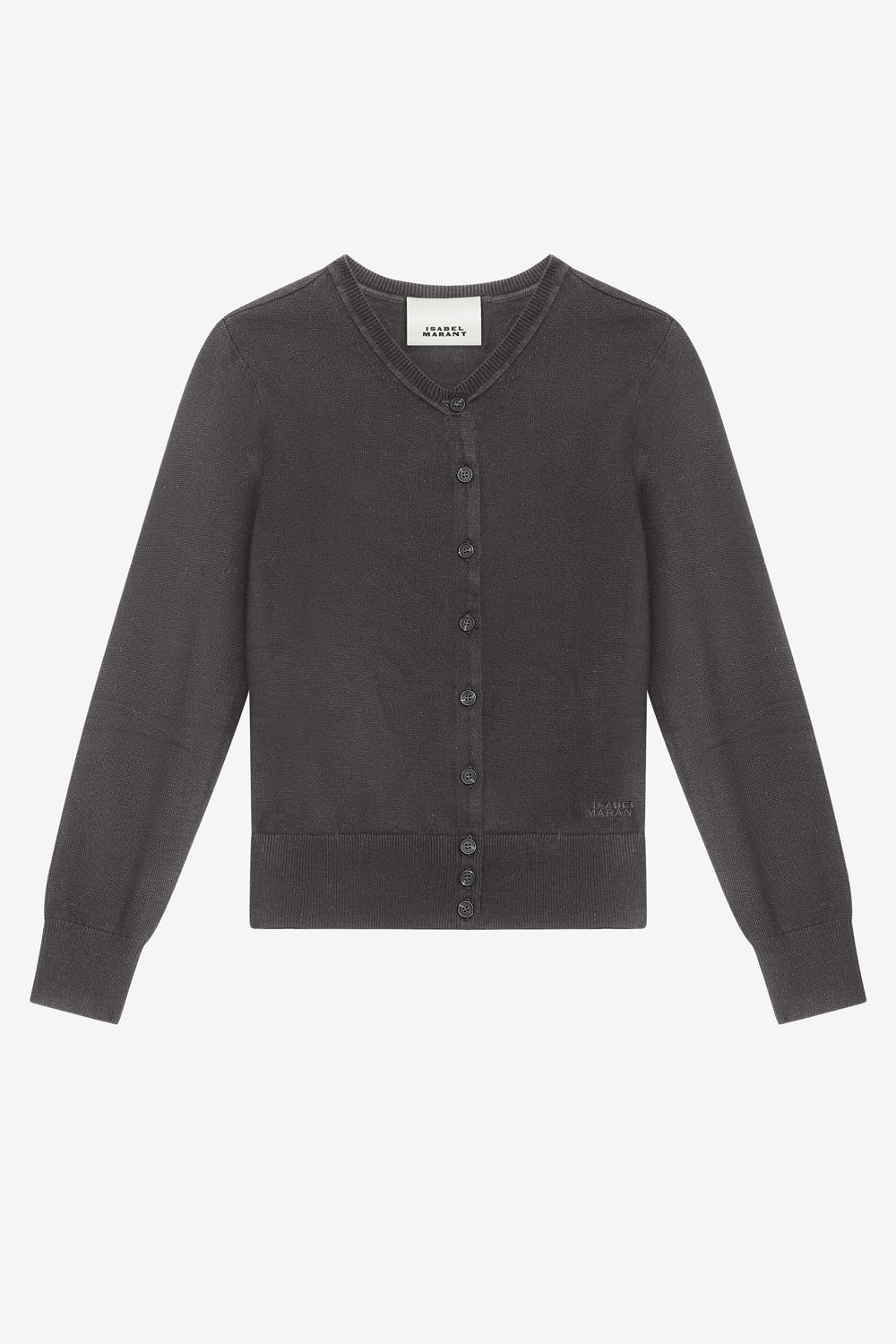 Cardigan in maglia sottile tinta unita kleo - Anthracite - Woman - 1