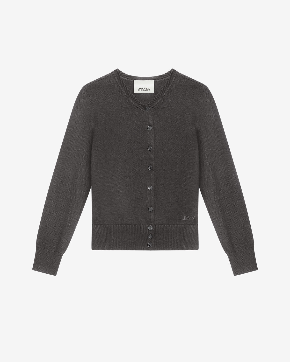 Cardigan in maglia sottile tinta unita kleo - Anthracite - Woman - 5