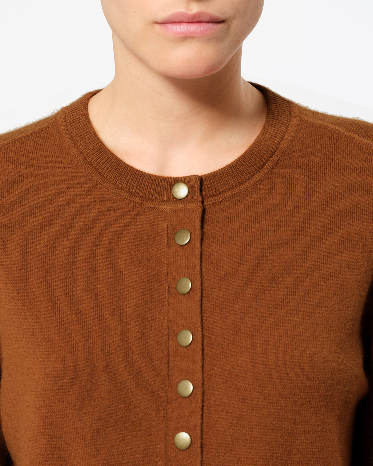 Idesia wool cardigan Woman caramel | ISABEL MARANT Official online
