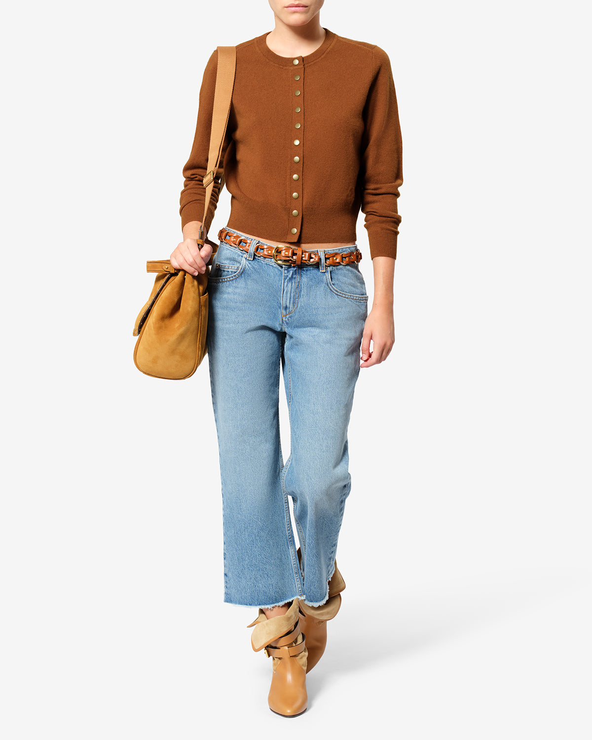 Idesia wool cardigan Woman caramel | ISABEL MARANT Official online