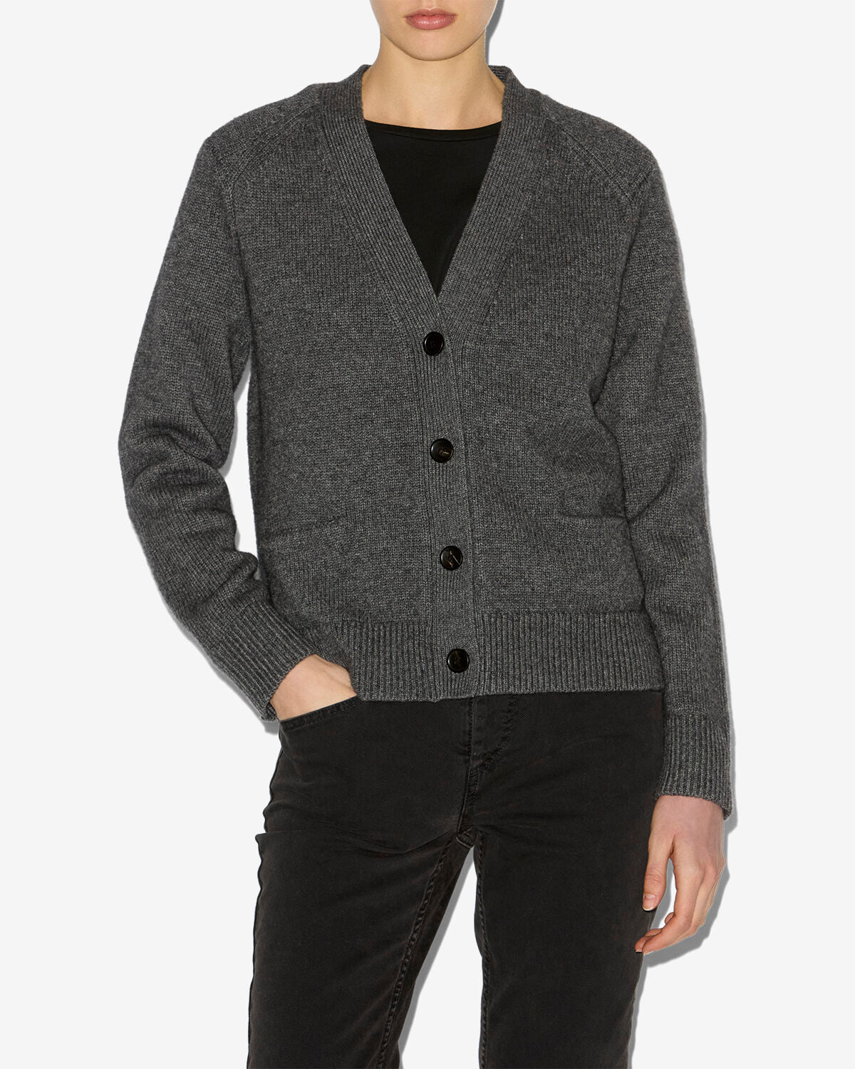 Brat cardigan Woman Anthracite 5