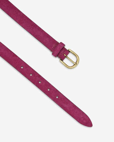 Zap leather buckle belt - Purple - Woman - 4
