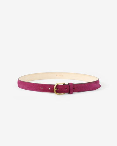 Zap leather buckle belt - Purple - Woman - 1
