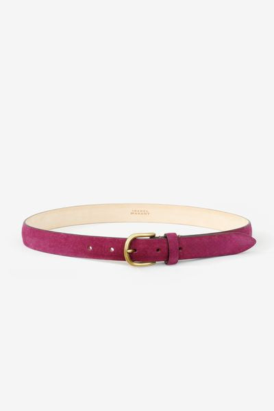 Zap leather buckle belt - Purple - Woman - 1