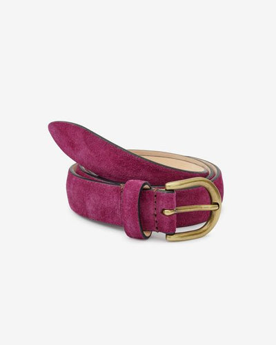 Zap leather buckle belt - Purple - Woman - 3