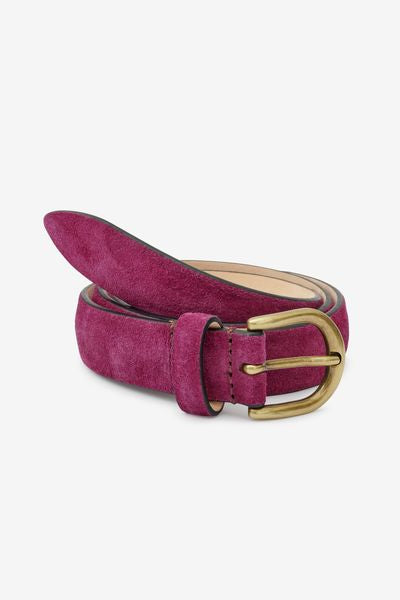 Zap leather buckle belt - Purple - Woman - 2