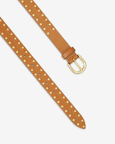 Zap leather buckle belt - 自然 - Woman - 4