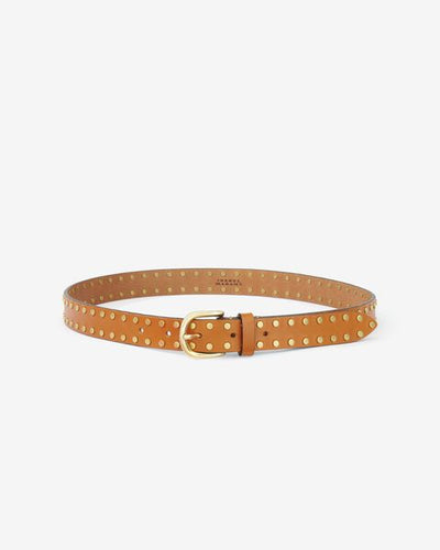 Zap leather buckle belt - 自然 - Woman - 1