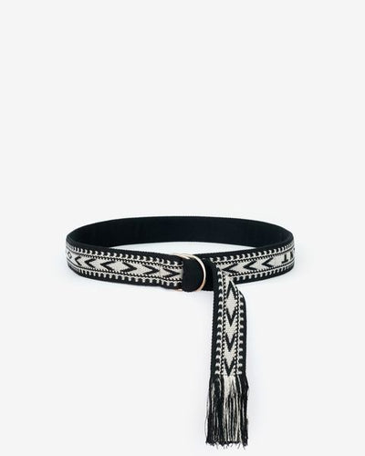 Nyessah belt - Black and ecru - Man - 10