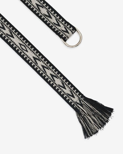 Nyessah belt - Black and ecru - Man - 8