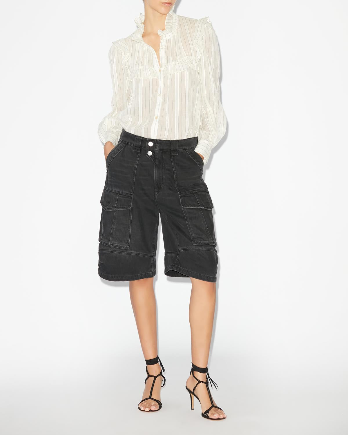 Idety long sleeve cotton voile shirt - 生成り - Woman - 1