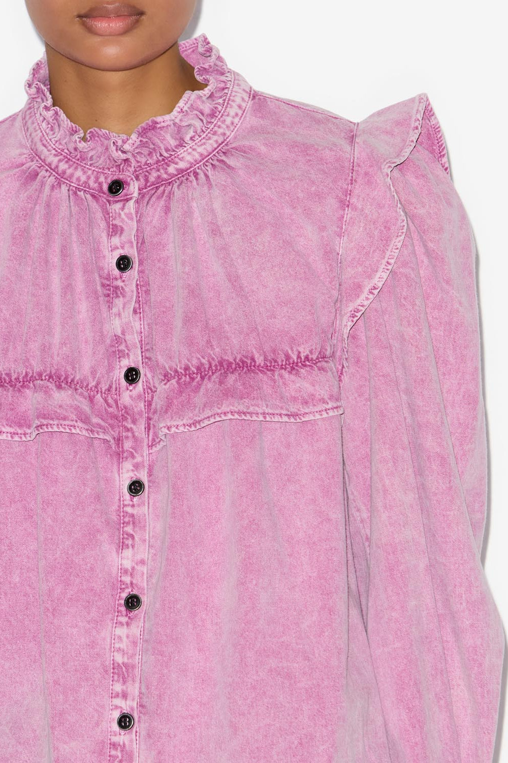 Chemise en denim à manches longues idety - Rose - Woman - 3