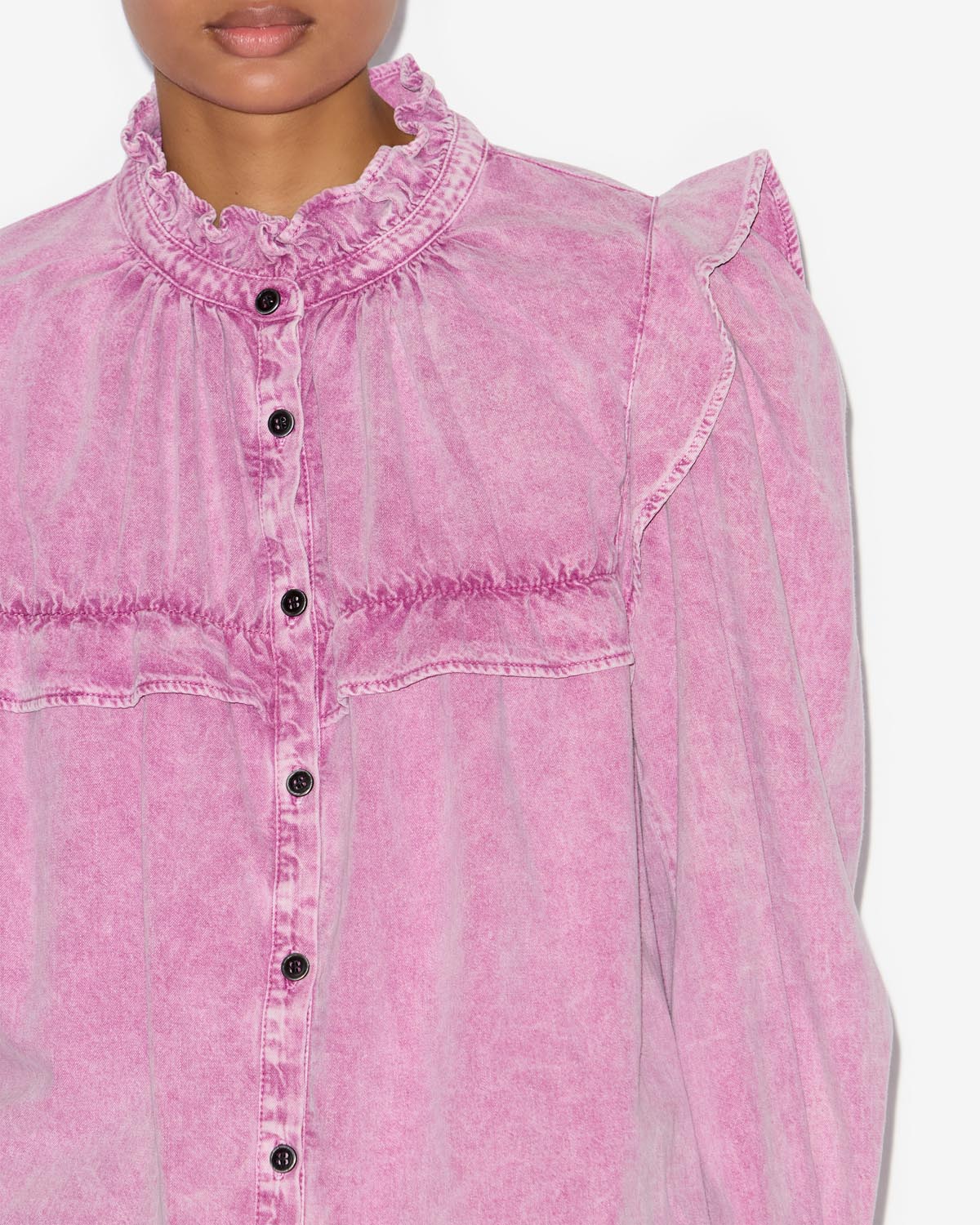 Idety long sleeve denim shirt - ピンク - Woman - 2