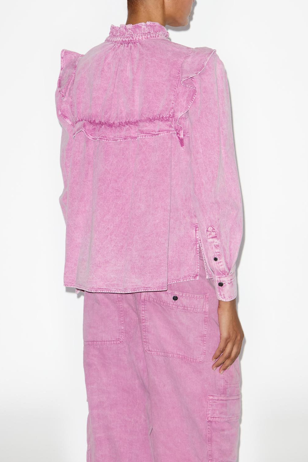 Chemise en denim à manches longues idety - Rose - Woman - 5