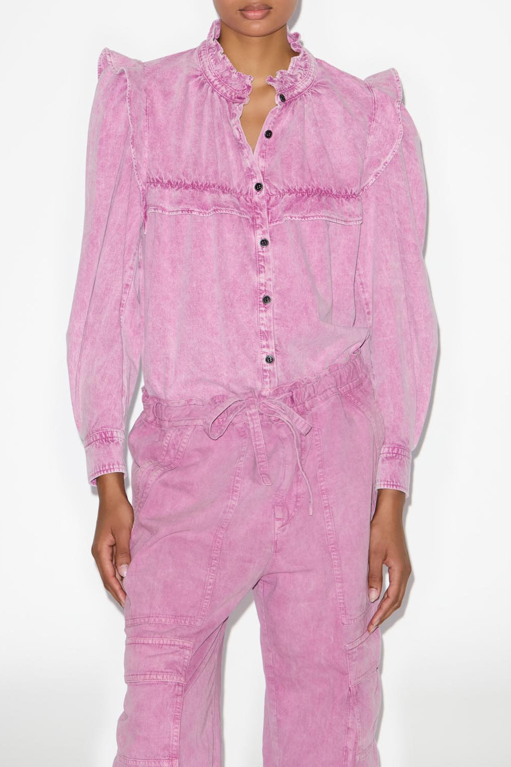 Chemise en denim à manches longues idety - Rose - Woman - 4