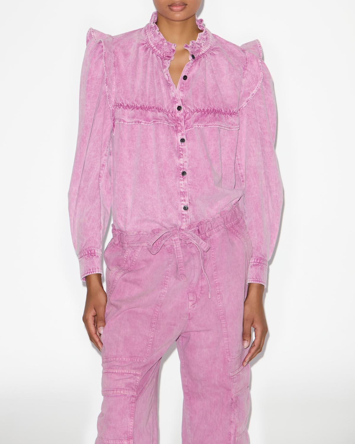 Idety long sleeve denim shirt - ピンク - Woman - 3