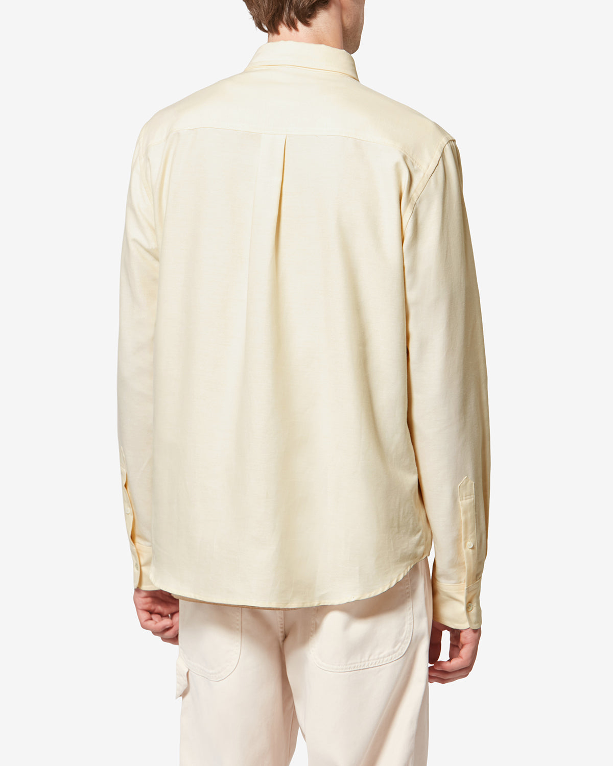 Camisa oxford de algodón jasolo - Amarillo claro - Man - 4