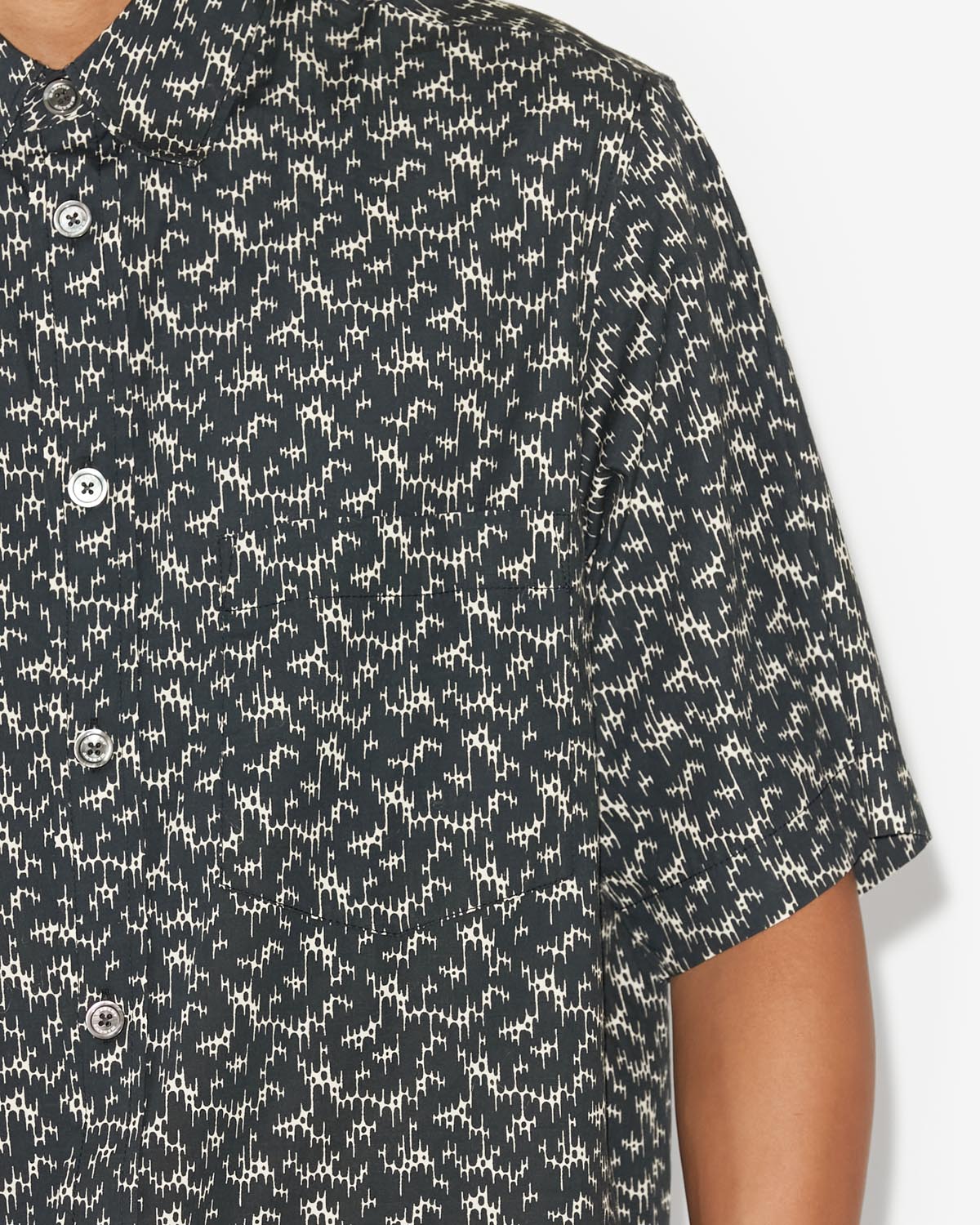 Labilio short sleeve shirt in coton - Nero - Man - 2