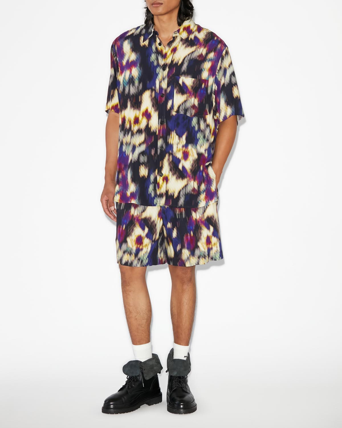 Vabilio camicia - Ochre-black - Man - 1