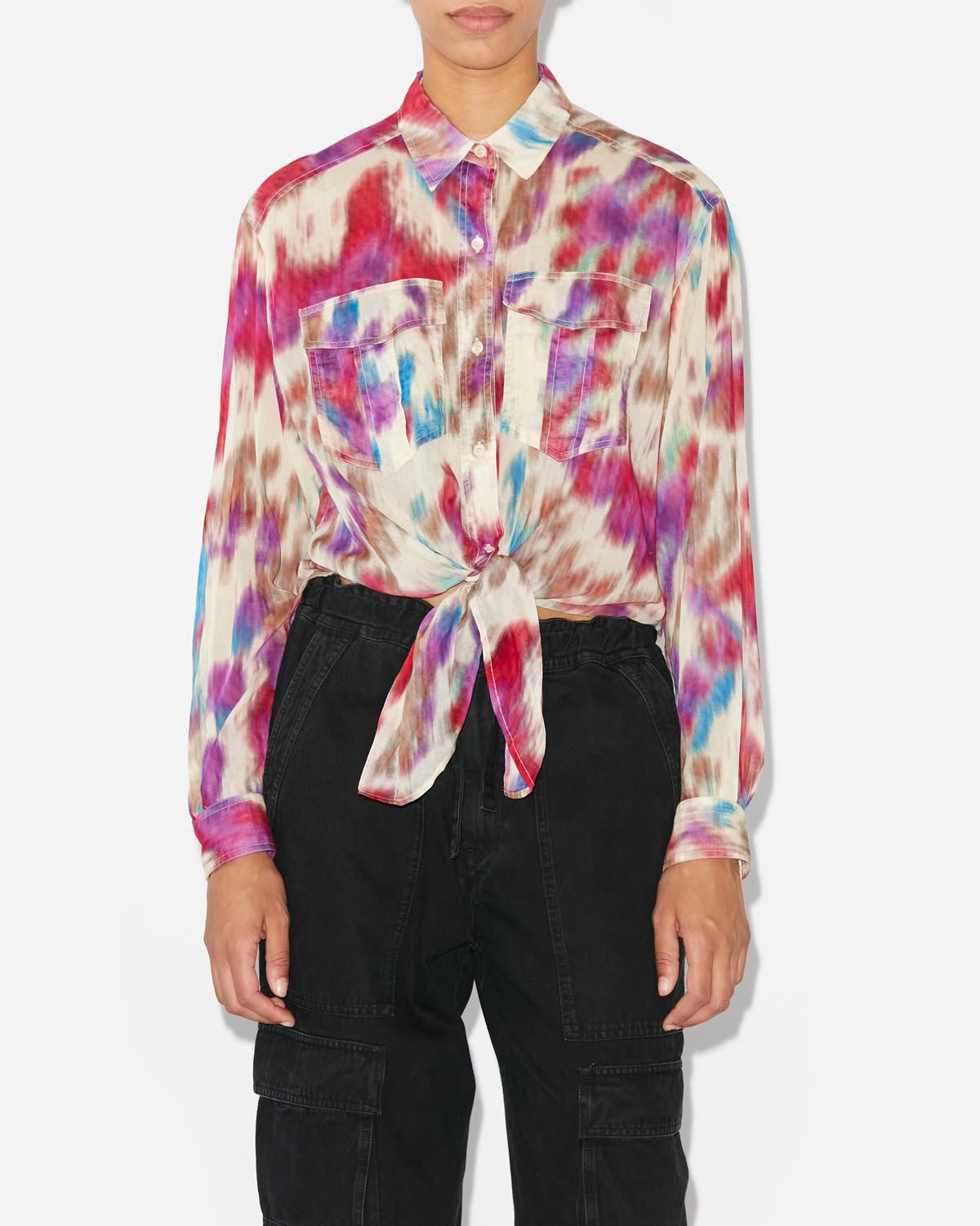 Nath 셔츠 - Beige-raspberry - Woman - 3