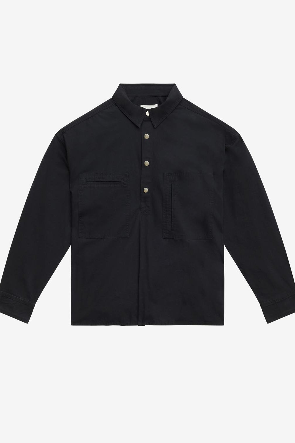 Camicia terry in denim - Nero lavato - Man - 1