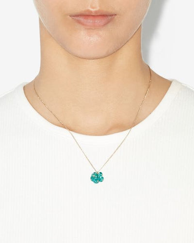 Polly necklace with pearl pendant - Turquoise - Woman - 2