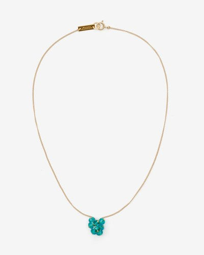 Polly necklace with pearl pendant - Turquoise - Woman - 1