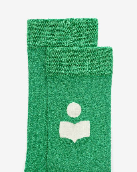 Slazia cupro socks Woman Green 1