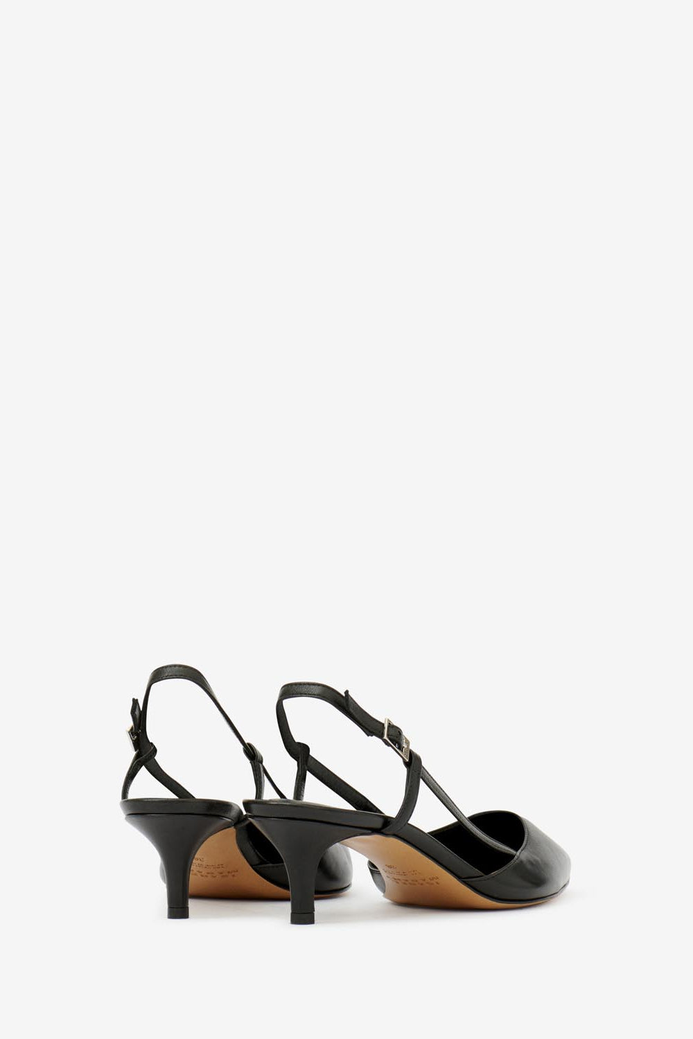 Décolleté sling back in pelle di agnello pilia - Nero - Woman - 2