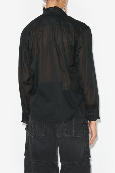 Top de voile de algodón pamias - Negro - Woman - 10